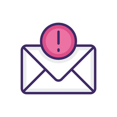 Mail Erroe icon vector stock.