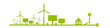 Erneuerbare Energie Band Banner Strom Stromkabel Hintergrund Grün