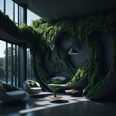 Wall Mural - Biophilic interior design furniture