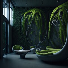 Wall Mural - Biophilic interior design furniture