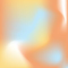 Abstract orange gradient background with blue and white inclusions, swirl shape