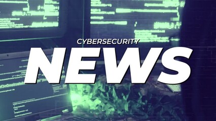 Programmer coding while looking at the monitors - Cyber security concept