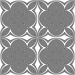 Canvas Print - Seamless vector of flower tiles