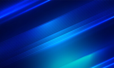 Wall Mural - Abstract futuristic background with lines and glowing light effect. Shiny moving diagonal lines on a dark blue technology background. Luxurious Brand Royal High Standard Award Background. Vector EPS10