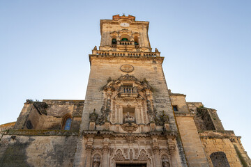Wall Mural - Arcos de la Frontera, Spain. Main facade and tower of the Iglesia de San Pedro (St Peter Church), one of the landmarks of the Old Town