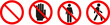 No entry sign. Stop signs collection. Signs Vector Pack: No Entry, Stop, and Pedestrian Symbols.