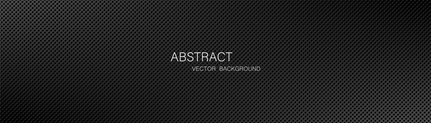 Abstract black metal sheet background with empty space for design. Modern technology innovation concept. Perforated Dark Metal Sheet for Wallpaper
