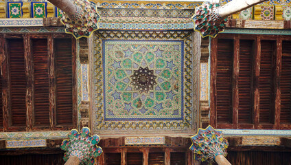 Wall Mural - Ceiling of the Bolo Khauz Mosque in Bukhara