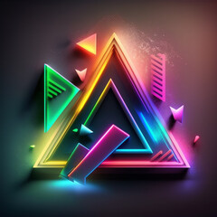 A digital art of a triangle