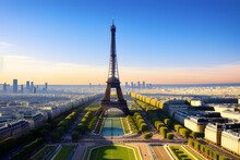 Eiffel Tower Cityscape, Paris, France