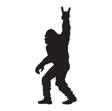 Bigfoot Silhouettes Vector And Bigfoot Concept Illustration