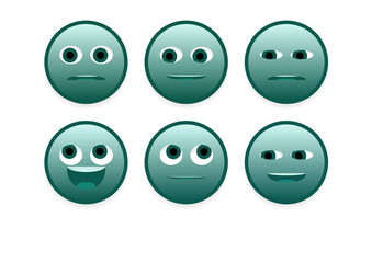 set of faces emoji smileys