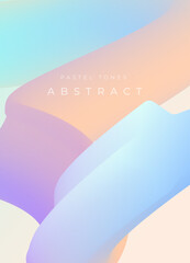 Wall Mural - trendy design template with fluid liquid wavy shapes. vector abstract gradient backgrounds with past