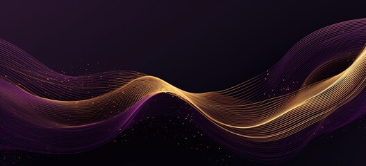 Wall Mural - Abstract wavy lines background, generative ai