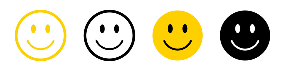 Wall Mural - smiley icon set