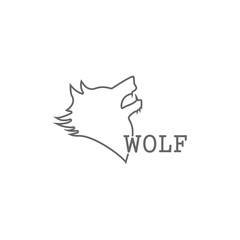 Sticker - Wolf head design logo isolated on transparent background