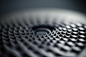 Wall Mural - An abstract depth-of-field image of a carbon fiber surface with radial waves. Generative AI