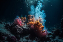 Hydrothermal Vents Underwater Cinematic Generative AI