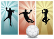 Handball Sport Player Silhouettes - Vector Set.ai