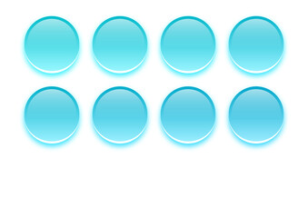 coloured aqua 3d buttons