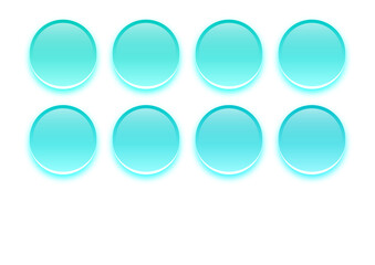 coloured aqua 3d buttons