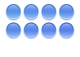 coloured aqua 3d buttons