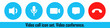 © Oleg - Video call buttons. The video call panel. Sound, video and chat buttons. Incoming video call. Facetime. Vector