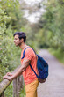 © Sangiao_Photography - Hiker trekking in senda del oso Asturias a eco Tourism destination. South asian adult with backpack
