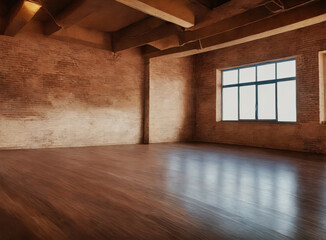 Empty warehouse wall or commercial area, industrial background