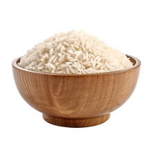 Bowl Of Rice Isolated On Transparent Background, Generative Ai