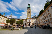 Salzburg Old Town. View Of Saint Petter's Abbey