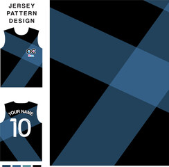 striped dual blue concept vector jersey pattern template for printing or sublimation sports uniforms football volleyball basketball e-sports cycling and fishing Free Vector.