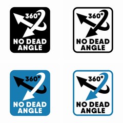 Wall Mural - No dead angle vector information sign