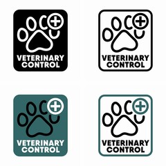 Canvas Print - Veterinary control vector information sign