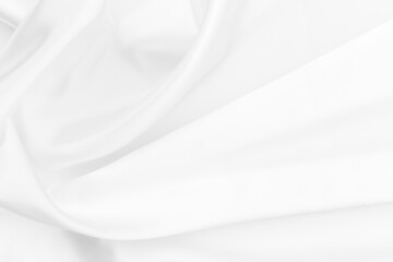 rippled white silk fabric background