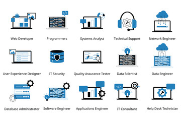 Different Types of IT or Information technology and Software Engineering Jobs icon