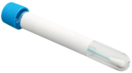 Wall Mural - Tube containing a swab sample that has tested on COVID