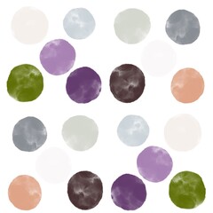 Wall Mural - background with circles watercolours orange yellow purple 