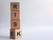 © SYHM MEDİA - risk and rise inscription on wooden blocks.risk management idea concept.