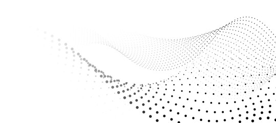 Abstract flowing lines wave. Digital future technology concept. transparency background illustration