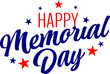 Memorial day lettering typography design. National American holiday illustration. Festive poster and banner.