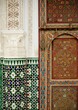 Vertical shot of carpets on the wall in Marrakesh, Morocco