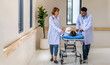 © Art_Photo - Group of professional medical doctor team and assistant with stethoscope in uniform taking seriously injured coma patient to operation emergency theatre room in hospital.health medical care concept
