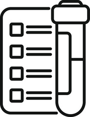 Sticker - Test tube icon outline vector. Immune system. Human infection