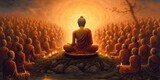 buddha delivering teachings, generative AI