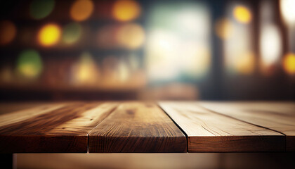 Canvas Print - Empty old wooden table background