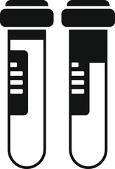 Poster - Antidepressant test tube icon simple vector. Drug treatment. Cure disorder