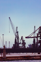 Wall Mural - Port and industrial zone in Taranto, Apulia, Italy