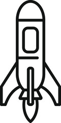 Poster - Start spaceship icon outline vector. Space launch. Ship project