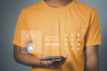 concept of cyber security, data security and encryption, secure access to user personal data, secure internet access, cyber security.